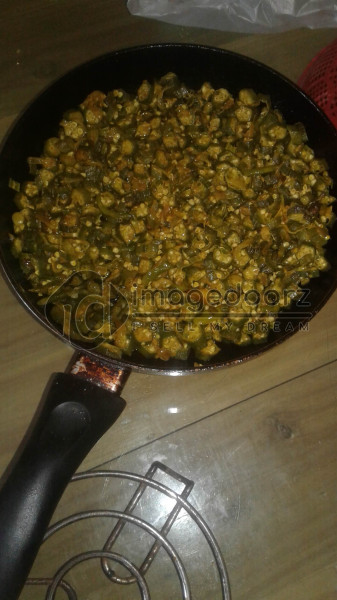 Lady's Finger cooking
