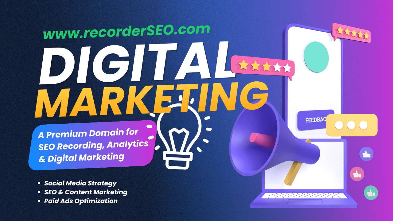 RecorderSEO.com for Sale — Build a Powerful SEO & Search Analytics Brand